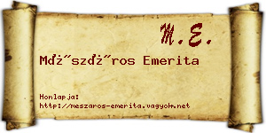 Mészáros Emerita névjegykártya